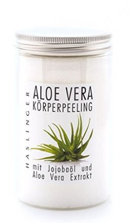 Aloe Vera Körperpeeling mit Jojobaöl und Aloe Vera Extrakt, Duschpeeling Salt Scrub, 450 g - 1